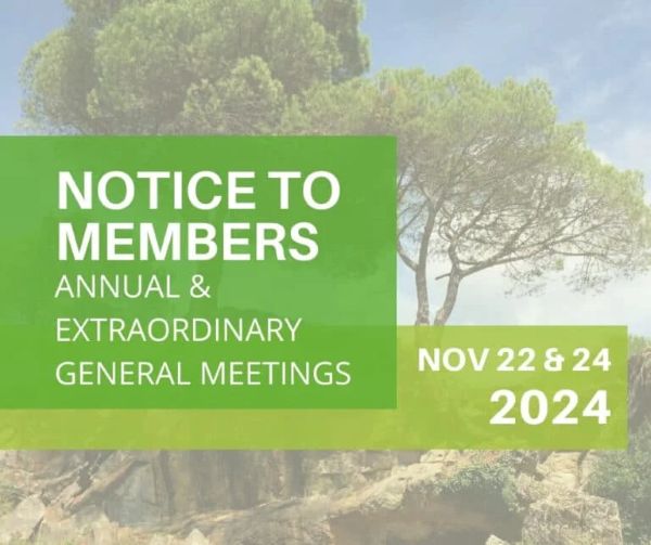 Notice to members: extraordinary general meetings november 2024